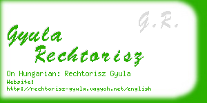 gyula rechtorisz business card